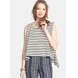 Free People Black and White Stripe Tank